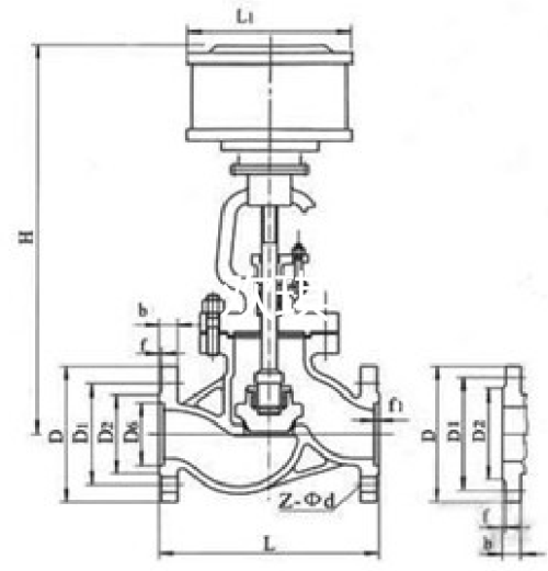 氣動(dòng)塑料截止閥圖紙
